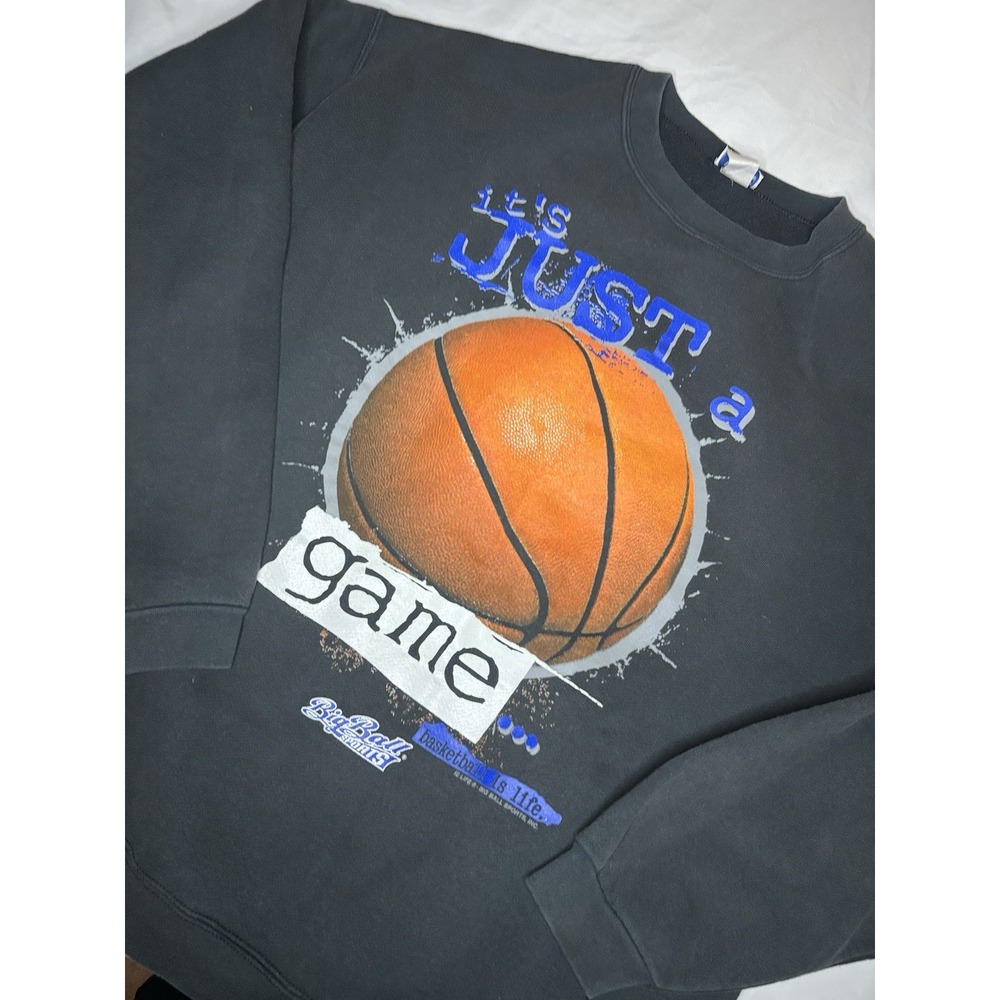 Vintage Big Ball Sports Basketball "It's Just A Game"‎ Crewneck Sweatshirt Heavy